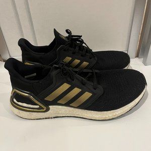 ADIDAS Men's Ultraboost 20 Black/Gold Sneaker -Size 10